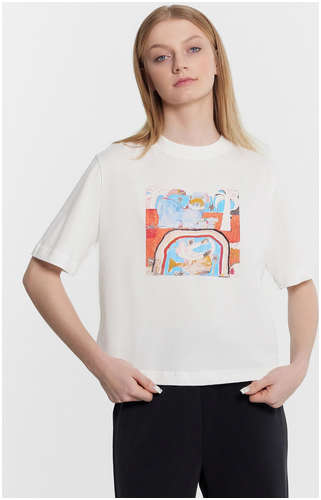 Футболка женская белая с принтом Mark Formelle / 103226865 - вид 2