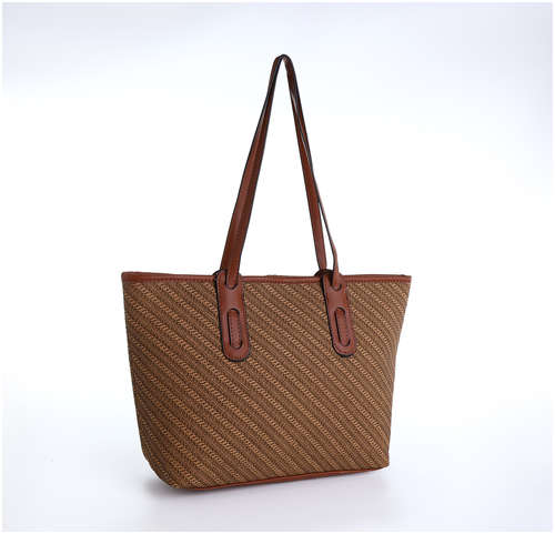 Сумка женская на молнии, средний размер, цвет коричневый / 103211807 - вид 2