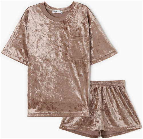 Комплект футболка шорты кофейный KAFTAN 103212727