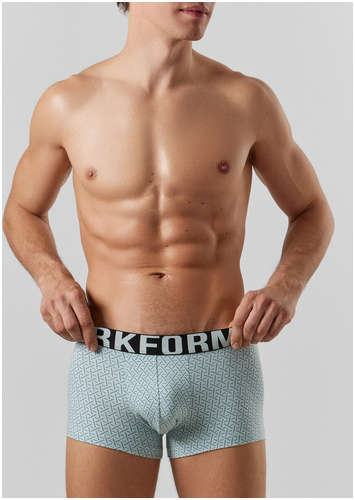 Трусы боксеры мужские голубые с принтом Mark Formelle / 103232883 - вид 2