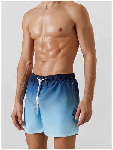 Шорты для плавания мужские синие градиентные Mark Formelle / 103233577 - вид 2