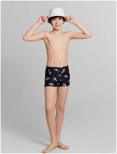 Трусы купальные для мальчиков черные с принтом Mark Formelle 103228686