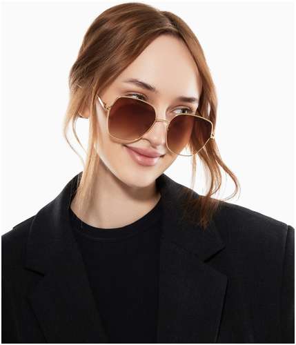 Очки солнцезащитные uv 400, дужка 14 см, ширина 13.1 см, линза 5.6×5.7 см onesun / 103235161 - вид 2