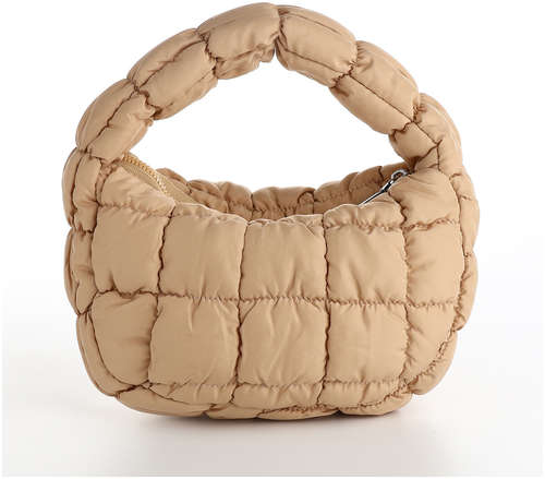 Сумка молодежная на молнии, цвет бежевый / 103201866 - вид 2