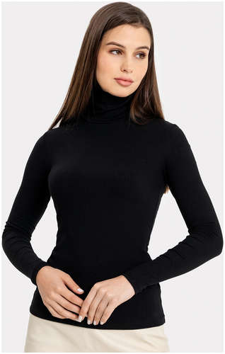 Черный прилегающий джемпер с воротником-стойкой Mark Formelle 103240249