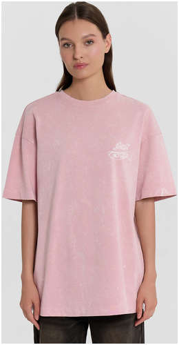 Футболка женская розовая с обработкой эйсид Mark Formelle 103239975