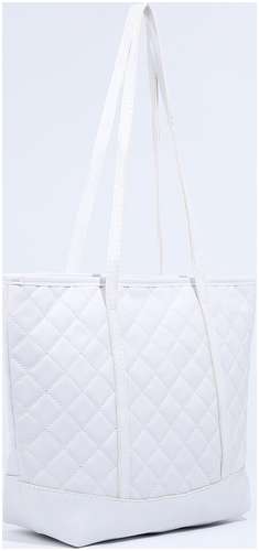 Сумка женская на молнии, цвет белый / 103151418 - вид 2