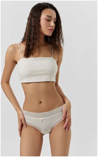 Трусы женские кремовые с кружевом Mark Formelle 103227905