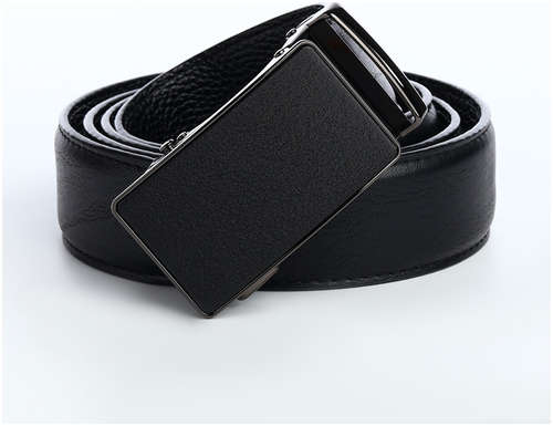 Ремень мужской, ширина 3,6 см, пряжка автомат, цвет черный / 103206457 - вид 2