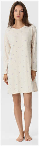 Платье домашнее женское кремовое с цветочным принтом Mark Formelle 103242722