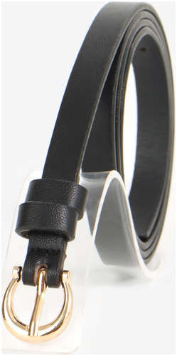 Ремень женский, ширина 1.3 см, пряжка металл, черный 103241543