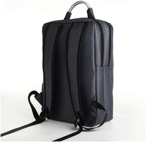 Рюкзак городской на молнии, 2 кармана, с usb, цвет серый / 103176946 - вид 2