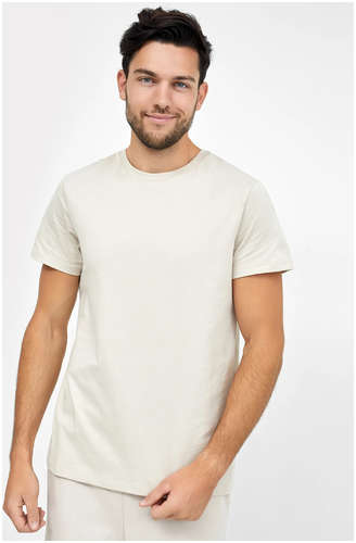 Хлопковая однотонная футболка в оттенке Mark Formelle 103168622