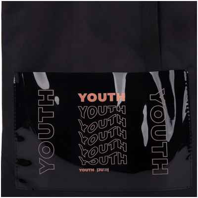 Сумка текстильная шопер yourth с карманом, 35 х 0,5 х 40 см, черный NAZAMOK / 10326758 - вид 2