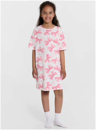 Сорочка ночная для девочек белая с бантиками Mark Formelle 103240975