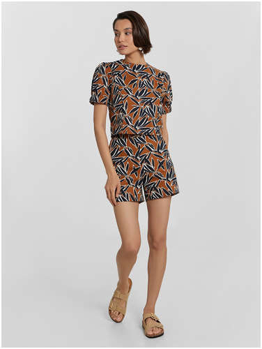 Шорты женские коричневые с принтом Mark Formelle 103235020