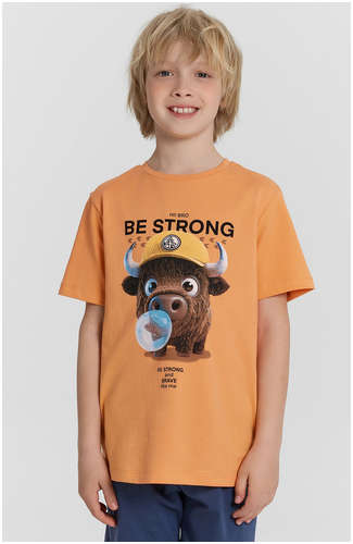 Комплект домашний для мальчиков коричневый с принтом и надписью Mark Formelle / 103236940 - вид 2