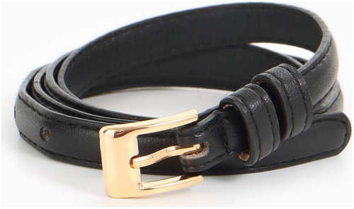 Ремень женский, ширина 1.3 см, пряжка металл, черный / 103241546 - вид 2