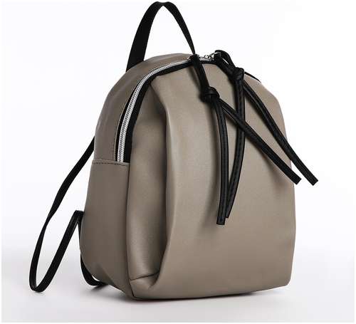 Мини-рюкзак женский из искусственной кожи на молнии, цвет серый 103156046