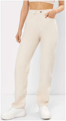 Брюки женские джинсовые классические в белом оттенке Mark Formelle / 103166734 - вид 2