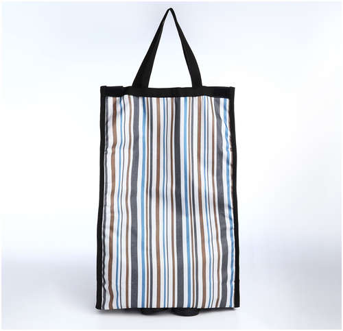 Сумка хозяйственная складная на липучке, 2 колеса, цвет разноцветный / 103231149 - вид 2