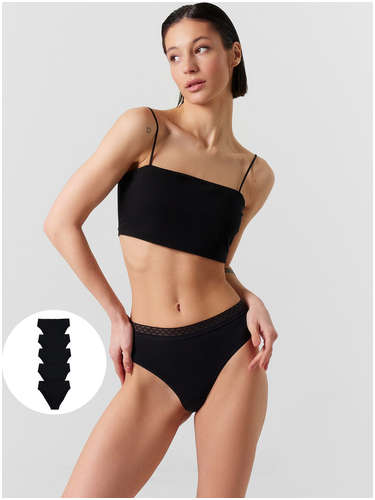 Трусы слипы женские черные в наборе, 5 шт Mark Formelle 103226259