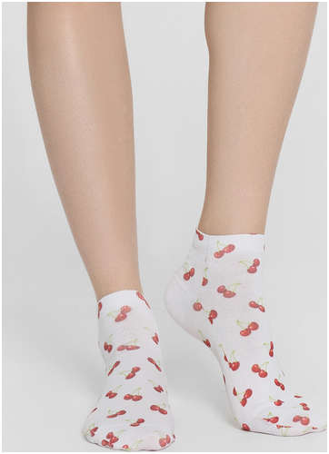 Носки женские белые с узором Mark Formelle / 103240596 - вид 2