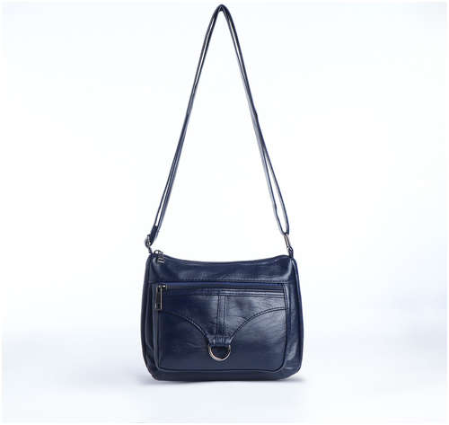 Сумка женская на молнии, цвет синий 103198238