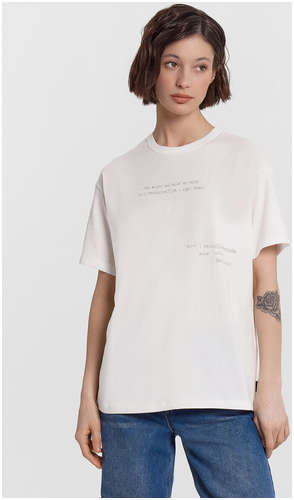 Футболка белая с принтом в виде русалки и надписью Mark Formelle / 103229598 - вид 2