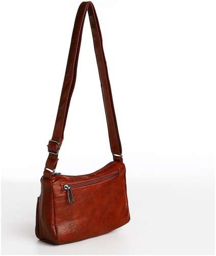 Сумка женская на молнии, цвет коричневый / 103159085 - вид 2