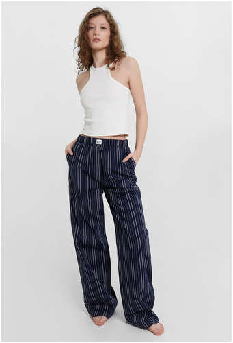 Брюки домашние женские синие в полоску Mark Formelle 103223255