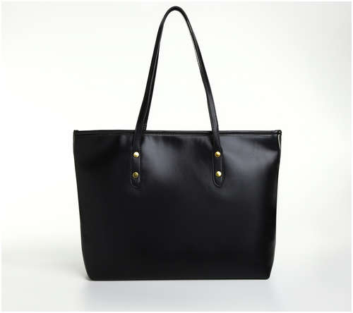 Сумка женская на молнии, цвет черный 103202452