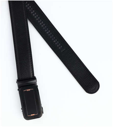 Ремень мужской, ширина 3,5 см, пряжка автомат, цвет черный / 103202594 - вид 2
