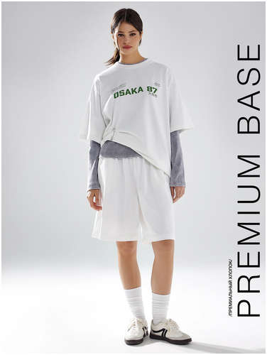 Комплект женский белый с принтом и надписью Mark Formelle 103231046