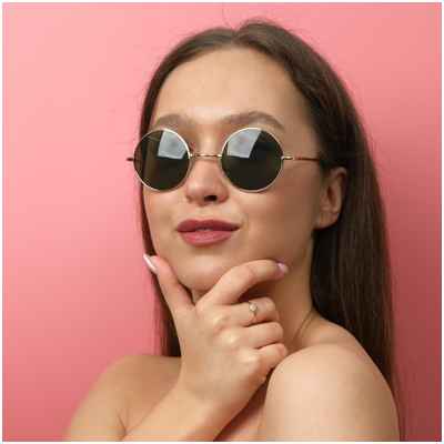 Очки солнцезащитные onesun, uv 400, 14×13×4.6 см, линза 4.6×4.6 см, зеленые 10333295