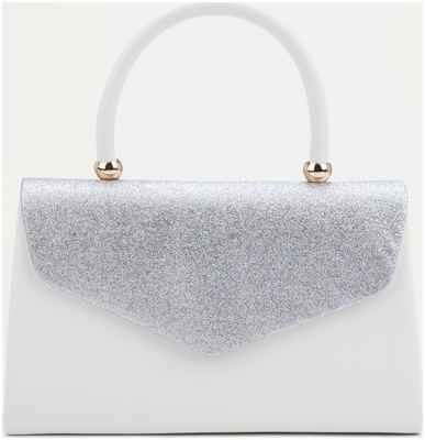 Сумка-клатч на магните, цвет серебряный 10335599