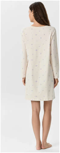 Платье домашнее женское кремовое с цветочным принтом Mark Formelle / 103242722 - вид 2
