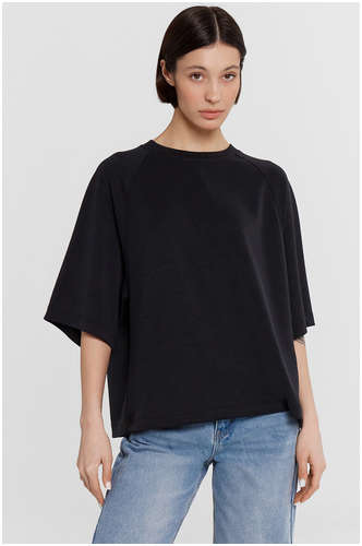 Футболка женская черная оверсайз Mark Formelle / 103225026 - вид 2