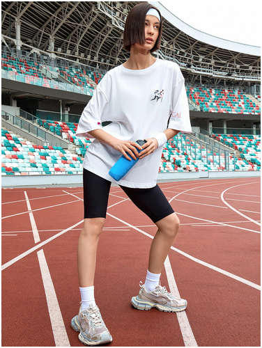 Футболка женская белая с принтом и надписью Mark Formelle / 103235350 - вид 2