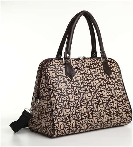 Сумка дорожная на молнии, коричневая 103206093