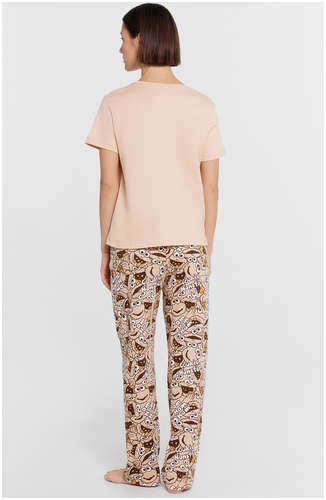 Пижама женская бежевая с принтом Mark Formelle / 103216050 - вид 2