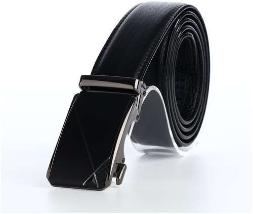 Ремень мужской, ширина 3,6 см, пряжка автомат, цвет черный 103206447