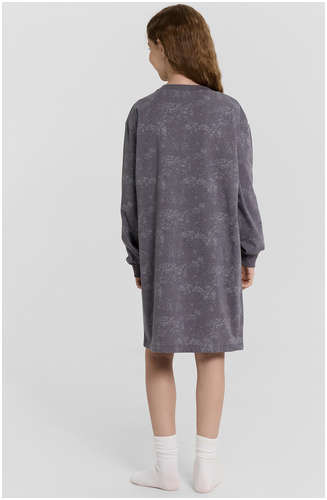 Сорочка ночная для девочек серая с принтом и надписью Mark Formelle / 103238856 - вид 2