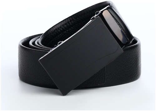 Ремень мужской, ширина 3,5 см, пряжка автомат, цвет черный / 103206458 - вид 2