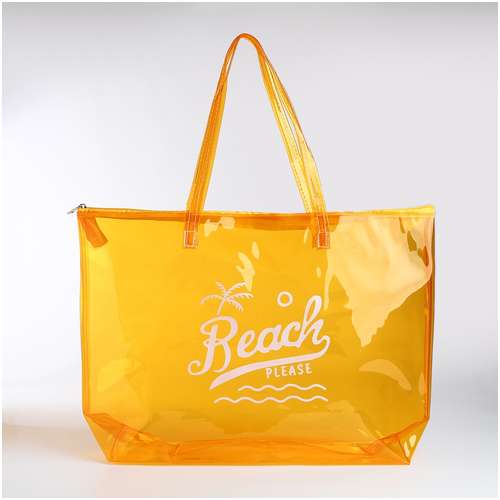 Сумка женская пляжная beach please, 50х35х11 см, оранжевый цвет NAZAMOK / 103165332 - вид 2