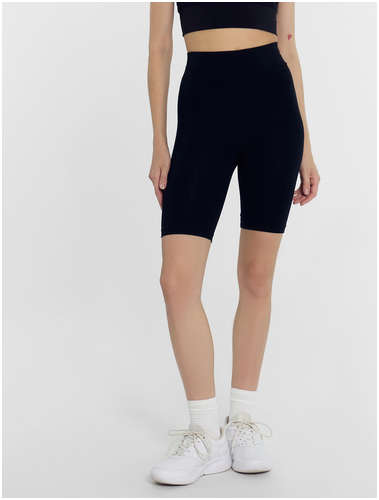 Шорты-велосипедки женские в черном цвете Mark Formelle / 103193730 - вид 2