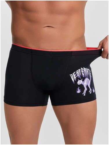 Трусы боксеры мужские черные с принтом Mark Formelle / 103218397 - вид 2