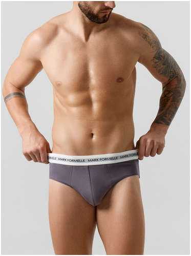 Трусы плавки мужские серые Mark Formelle / 103242427 - вид 2