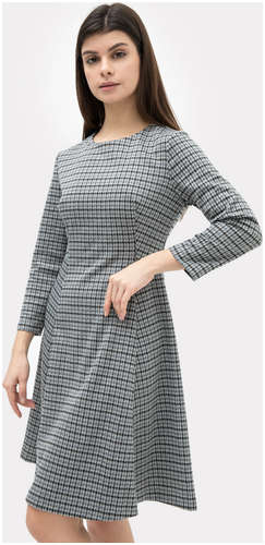 Платье женское серое мини с паттерном Mark Formelle / 103174656 - вид 2