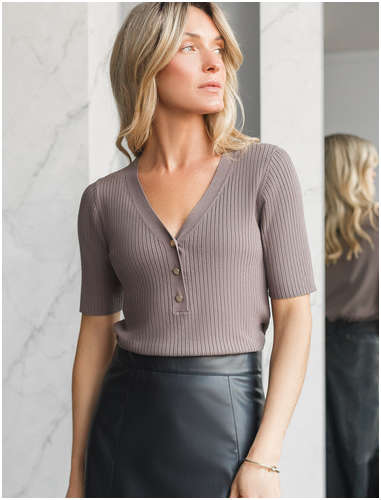 Джемпер кофейный VILATTE 103241202